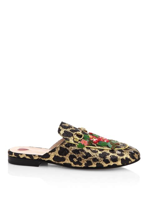 gucci printed mules|gucci suede mules.